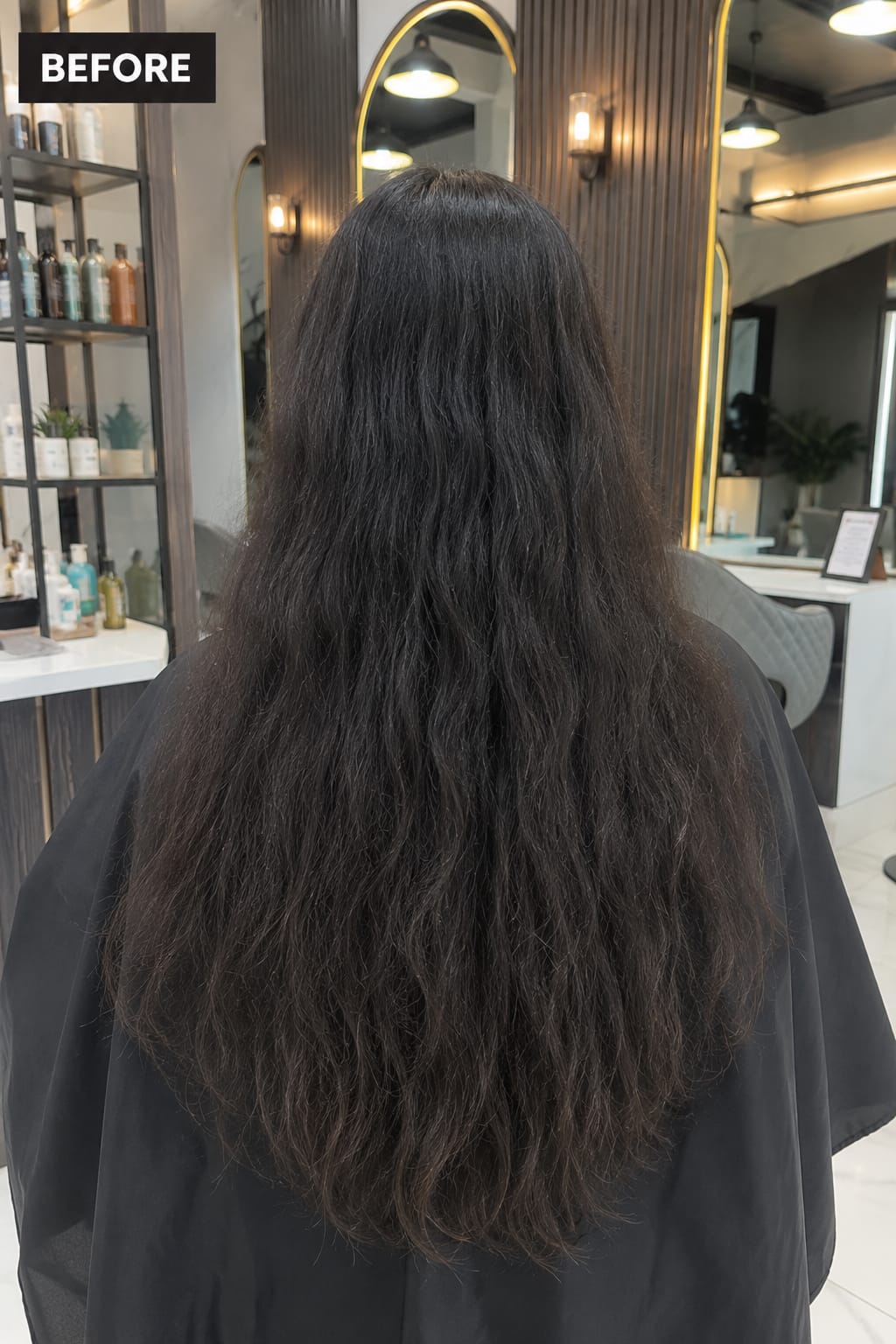 Before hair transformation at Urban Cuts Family Salon