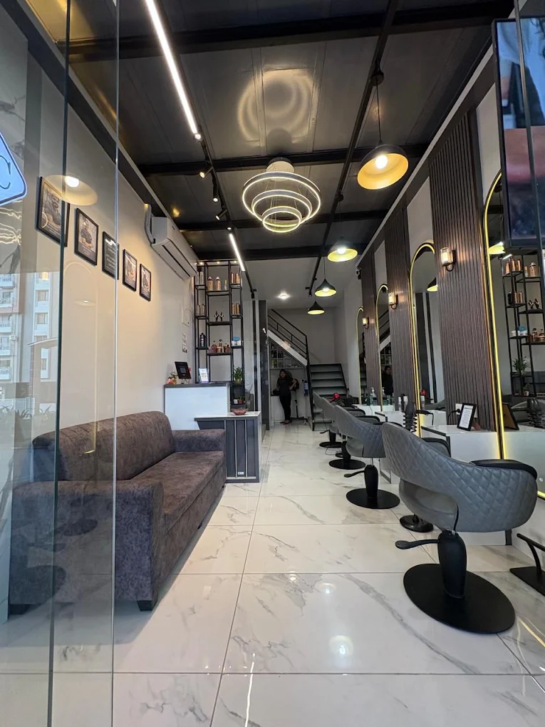 Interior view of Urban Cuts Family Salon premium salon in Baner