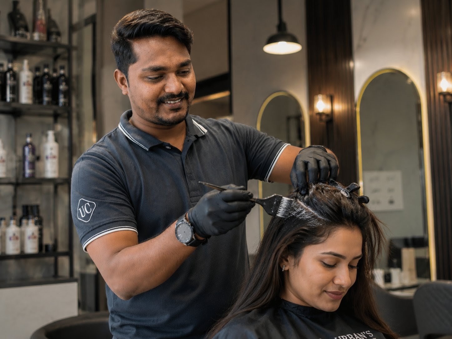 Hair colour service at Urban Cuts Family Salon