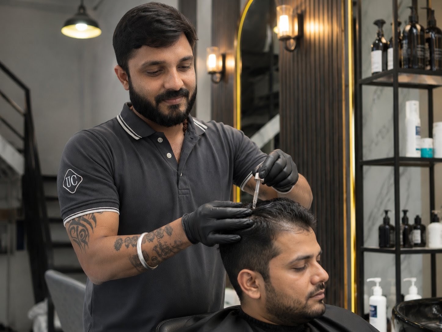 Hair treatment service at Urban Cuts Family Salon
